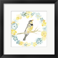 Framed 'Solo Songbird I' border=