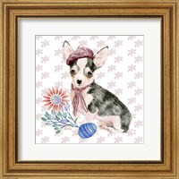 Framed 'Easter Pups II' border=