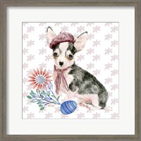 Framed 'Easter Pups II' border=