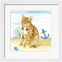 Framed 'Summer Purr Party IV' border=