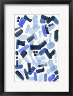 Cerulean Strokes I Framed Print