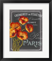 Framed 'Chalkboard Paris III' border=