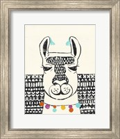 Framed 'Party Llama III' border=