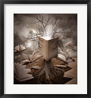 Framed Old Tree Reading Story Book