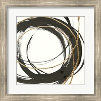 Framed 'Gilded Enso II' border=