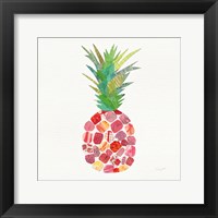 Framed 'Tropical Fun Pineapple I' border=