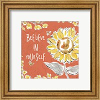 Framed 'Bee Happy V Spice' border=