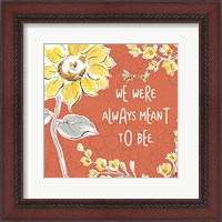 Framed 'Bee Happy IV Spice' border=