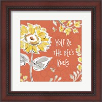 Framed 'Bee Happy II Spice' border=