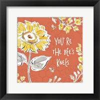 Bee Happy II Spice Framed Print