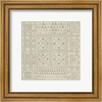 Framed 'Geometric Tone on Tone II Dark' border=