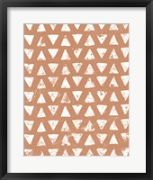 Mark Making Tile Pattern IV Rust Crop Framed Print