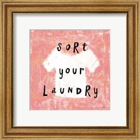 Framed 'Laundry Rules III' border=