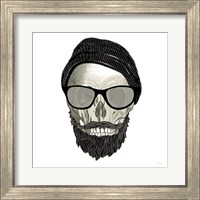 Framed 'Hipster Skull II' border=