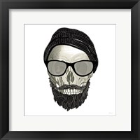 Hipster Skull II Framed Print