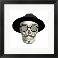 Hipster Skull III Framed Print