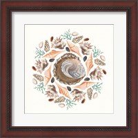 Framed 'Ocean Mandala IV' border=