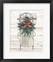 Holiday Sports on Wood II Luxe Framed Print