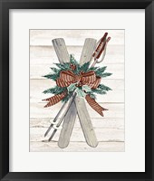Holiday Sports on Wood IV Luxe Framed Print