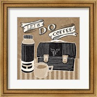 Framed Let's Do Coffee Taupe
