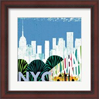 Framed 'New York City Life NYC' border=