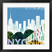 Framed 'New York City Life NYC' border=