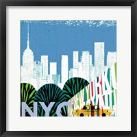 Framed 'New York City Life NYC' border=