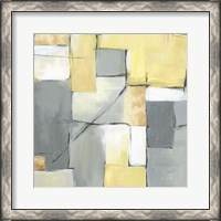 Framed 'Golden Abstract I' border=