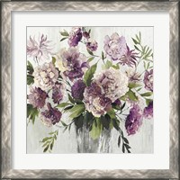 Framed 'Purple Bouquet' border=