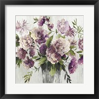 Framed 'Purple Bouquet' border=