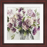 Framed 'Purple Bouquet' border=