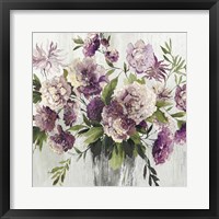 Framed 'Purple Bouquet' border=