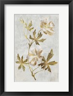 Botanical Gold on White IV Framed Print