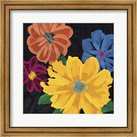 Framed 'Bright Flowers I' border=