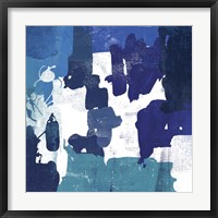 Block Paint I Blue Framed Print