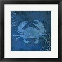 Navy Sea Crab Framed Print