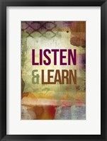 Listen & Learn Framed Print