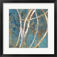 Framed 'Teal Abstract II' border=