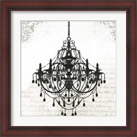 Framed 'Black Chandelier II' border=