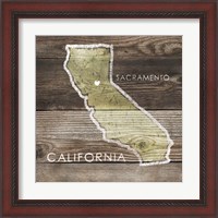 Framed 'California Rustic Map' border=