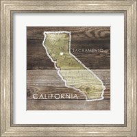 Framed 'California Rustic Map' border=