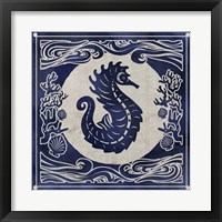 Framed 'Ink Seahorse' border=