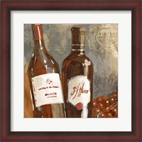 Framed 'Red Wine I' border=