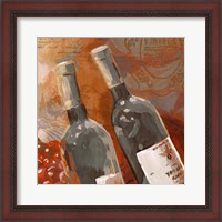 Framed 'Red Wine II' border=