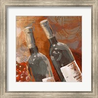 Framed 'Red Wine II' border=