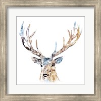 Framed 'Watercolour Reindeer' border=