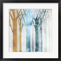 Framed 'Dancing Trees III' border=