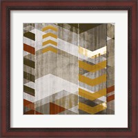 Framed 'Chevron Serenade I' border=