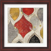 Framed 'Red Motif II' border=