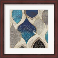 Framed 'Blue Motif II' border=